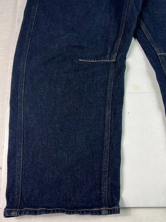 Pistola Jeans Women's 37x25* Beau Seamed Horseshoe Crop Dark Blue Denim Tag 33 - Picture 6 of 16